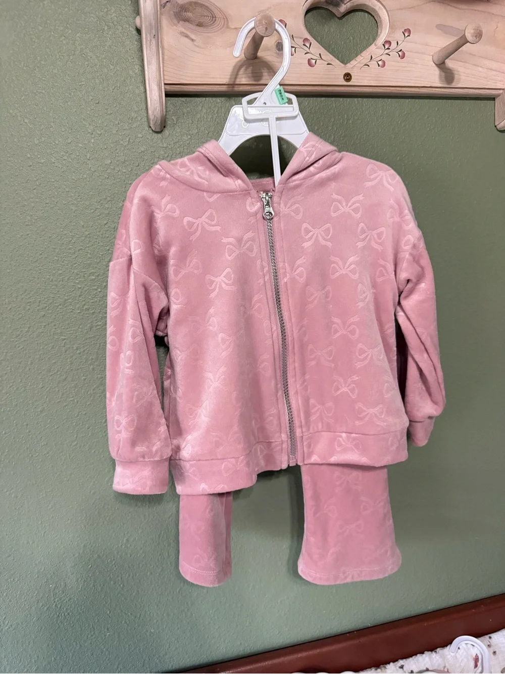 Sincerely Jules Girls Pink Velour Hoodie & Pants Set
